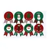 Decoración para Cupcakes Cuadrícula de Cuatro-Seis Cuadrados Navidad Feliz Navidad Círculo de Hierba Hoja Muñeco de Nieve Pegatina Autoadhesiva