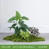 Paisajismo de Plantas Verdes Paisaje de Sala de Estar Interior Paisajismo Debajo de la Ventana de las Escaleras Arreglo de Decoración Plantas Falsas Biónicas