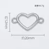 Accesorios DIY Sencillos Corazón de Melocotón Serie Corazón Colgante Aleación Galvanizado Joyería Collar Pulsera Colgante Pequeño Doble Colgante