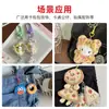 Cierre pequeño giratorio de puerta con gancho de garra pintado de colores dulces se usa para muñecas, colgantes de mochila de estudiante, accesorios de bolso y artículos decorativos