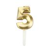 Faceta Diamante Oro Estéreo Grande Digital Vela Un Año Día de San Valentín Pastel de Cumpleaños Adorno Decorativo Enchufe
