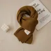 Lenço pequeno estilo ins coreano para meninas, lã tricotada para outono e inverno, aquecedor de pescoço versátil estilo coreano para estudantes, em estoque