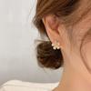 Novos Brincos Super Brilhantes Estilo Francês de Luxo Leve com Laço e Pérolas para Mulheres 2026, Brincos de Tarraxa Doces da Moda Estilo Chanel