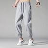 Verano Nuevo Seda de Hielo Delgada Cordón Letra Inglesa Estampada Pantalones Deportivos para Hombre Sueltos Moda Simple Combinan con Todo Pantalones Casuales