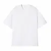 Camiseta de algodão fio duplo peso pesado 260g manga curta masculina e feminina estilo retrô meia manga base com estampa de padrão texto logo