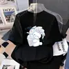 Camiseta de Manga Curta para Meninas 2026 Verão Nova Moda Estilosa para Meninas Mais Velhas Roupas de Verão Infantis Top