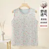 Camiseta sin mangas de algodón con hombros anchos para mujeres de mediana edad y mayores, Camiseta interior fina de algodón puro para el verano para la abuela