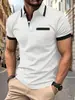 Camisa Polo de Verano para Hombre de Manga Corta con Bolsillo de Botón, Talla Europea Transfronteriza, con Estampado 3D, Polo Casual de Moda