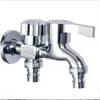 Grifo Automático para Lavadora de Cobre Extendido de 1/2 Pulgada con Doble Salida para Uso Doméstico, Una Entrada y Dos Salidas