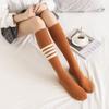 Calcetines de algodón hasta la rodilla de la marca Net Red Tide TB con cuatro barras en gris AB, calcetines largos japoneses JK para niñas.