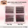 Kit de Cola para Cílios Postiços DIY Transfronteiriço Europeu e Americano, Segmentado, Grande Capacidade, Espesso e Curvador, 30D40D Venda por Atacado