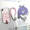 Adecuado para Funda de Teléfono Móvil Moto Carcasa Blanda Correa de Mano Bolso de Moda Versión Q Textura de Pulsera Silicona Digital Creativo Dos Tonos