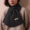 Cachecol Cruzado de Lã 100% Inverno Estilo Ins Coreano Novo Cachecol Versátil com Atmosfera Cachecol Cruzado Tricotado