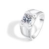 Anillo dominante para hombre chapado en platino 18k anillo de diamante simulado anillo masculino regalo para pareja suministro de puesto en vivo