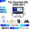 Adequado para Navegação de Carro Hyundai I20 08-11, Tela de Navegação de Controle Central Carplay Máquina Tudo-em-Um, Navegador DVD