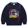 Primavera y Otoño 2026 Estilo Coreano de Dibujos Animados Ropa Nueva para Niños Sudadera de Cuello Redondo Camisetas de Algodón de Manga Larga para Niños y Niñas