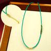 Collar Pulsera Cadena de Cuentas Xizang DIY Tejido a Mano Frotado a Mano de Ocho Hilos con Cuerda de Color para Jugar Wen Thangka Color