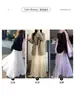 Saia de Chiffon Roxa para Mulheres, Nova Saia Evasê Emagrecedora de Cintura Alta para o Verão de 2026, Saia Versátil de Linha A Plissada de Comprimento Médio