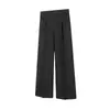 Pantalones de Vestir de Lino de Alta Calidad con Mezcla de Algodón Estilo Lujo Old Money A-line Planchados Transpirables Casuales de Pierna Recta