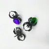 Anillo de Araña con Gema de Color, Anillo de Apertura de Calavera, Dedo de Murciélago de Plástico para Halloween, Mezcla de Múltiples Estilos