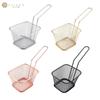 Cesta de Fritura em Aço Inoxidável, Rede de Filtro de Fritura, Rede Quadrada de Filtro de Óleo, Cesta para Batata Frita, Decoração de Restaurante, Quadro de Fritura para Batata Frita