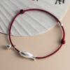 Prata S925 simples fresco peixinho luz pendente bola puxar pulseira ajustável mulheres faça você mesmo joias de mão atacado C0024