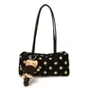 Bolso tipo baguette de alta gama mate estilo coreano para mujer, nuevo modelo otoño 2026, bolso de hombro con lunares texturizados, bolso de moda para el día a día