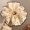 Scrunchie de Renda Estilo Coreano para Mulheres 2026 Novo Estilo Elástico de Cabelo Estilo Preguiçoso Corda de Cabelo Grande Acessório para Coque Flor de Cabelo