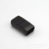 Colar com Fecho de Aço Titânio Polido Cordão de Couro Abertura Lateral Quadrada Fecho Magnético de Aço Inoxidável Acessórios de Joias DIY