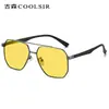 Nuevas Gafas de Sol de Moda Europeas y Americanas, Gafas de Conducción de Visión Nocturna de Alta Gama para Hombre, Gafas de Sol Polarizadas Anti-UV de Alta Definición