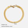 Pulseras de Moda Europea y Americana de Acero Inoxidable para Mujer Celebridad de Internet Popular 3mm/4mm/5mm Pulsera de Cadena de Serpiente Plana Joyería al Por Mayor