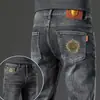 Jeans branco italiano de alta qualidade para homens, estilo fino de verão, calça casual slim fit elástica nova 2026, marca da moda