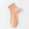 Calcetines de Algodón Peinado para Mujer de Primavera y Otoño, Punta Sin Costuras, Calcetines Cortos, Color Macarrón, Casual, Versátiles, de Media Pantorrilla, Estilo para Todas las Estaciones