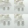 Nuevos Pendientes Colgantes de Cuentas de Cristal Moda Invierno Simples Versátiles Estilo Coreano Diarios Elegantes Pendientes Calientes para Mujer
