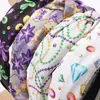 Diadema Nudo de Estrella de Carnaval Europeo y Americano Transfronteriza para Mujer, Diadema de Moda Personalizada con Estampado Colorido, Accesorio para el Cabello de Fiesta y Festival