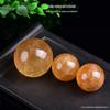 Fábrica atacado bola de cristal amarelo pedra polida Islândia bola de calcita bola Seven Star array ornamentos de casa em estoque