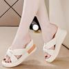Pantuflas de Verano para Mujer para Uso en Exteriores 2026 Nueva Moda Plataforma Suela Gruesa Cuña Sandalias de Tacón Alto Pantuflas de Estilo de Alta Gama de Moda