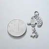 Colgante de elefante con flor de plata de ley S925, hecho a mano en Tailandia, con cuentas de cuerda, accesorios de plata