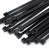 Bridas de Nylon Autocierre, Correas para Gestión de Arnés de Cables, Negro y Blanco
