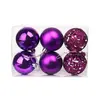 Decorações de Natal Bola de Natal 6CM8CM Pingente Luz de Natal Bola de Plástico Oca Galvanizada Suprimentos