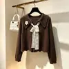 Suéter Elegante de Punto con Mangas Largas Irregulares Estilo Coreano para Mujer 2026 Otoño Nuevo Estilo Adelgazante Bodycon Capa Base Top