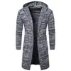 2026 Novo Cardigan de Lã Grosso com Capuz Masculino para E-commerce Transfronteiriço Suéter de Malha Tendência Estilo Europeu e Americano