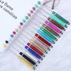 Caneta com Contas para Tela Sensível ao Toque Bobina Única DIY Feita à Mão Caneta Esferográfica Multicolorida Caneta de Assinatura com Contas Educacional para Negócios Atacado em Estoque