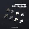 Nueva aleación de uñas transfronteriza, joyería cruzada, simple, retro, tridimensional, decoraciones de uñas cruzadas, diamante, venta al por mayor