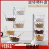 Caja de Condimentos de Cocina Personalizada, Caja de Condimentos Giratoria con Cuchara, Caja de Condimentos de Plástico, Caja de Condimentos con Múltiples Compartimentos