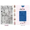 Placa de Acero para Estampado de Uñas Molde Serie Af Cuadros Mariposa Luna Flor Pequeña Manzana Elemento Placa de Transferencia Placa de Acero
