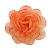 Em estoque 6cm flor de organza prato seco flor coreana feita à mão flor de borda queimada roupa com corpete acessórios DIY de cetim