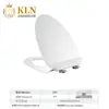 Tapa de Asiento de Inodoro de PP de Cierre Lento Silencioso, Engrosada y Antirroturas, Tapa de Asiento de Inodoro Blanca de Material Puro Universal, Jinbaisheng Baño 004