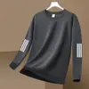 Envío RápidoNueva Sudadera de Manga Larga con Cuello Redondo Holgada de Primavera y Otoño, Camiseta Base Estampada de Moda para Hombre