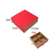 Caixa de bolo de lua de couro com quatro ou seis peças caixa de presente simples para biscoitos embalagem para crisp de floco de neve e suflê caixa de presente para presente manual